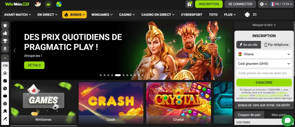 WinWin Casino et paris